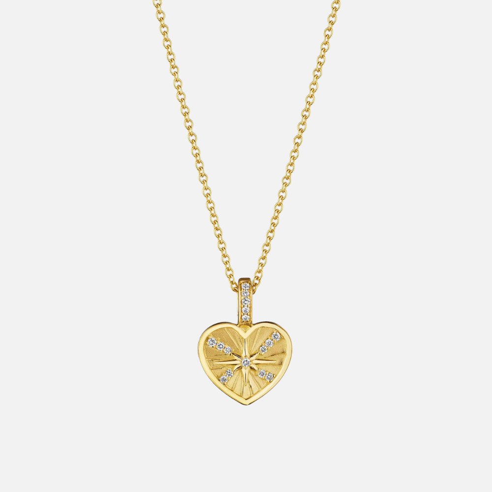 Penny Preville Petite Penny Heart Starburst Necklace