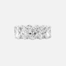 Oval Diamond Platinum Eternity Band