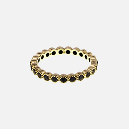 Bezel-Set Black Diamond Band