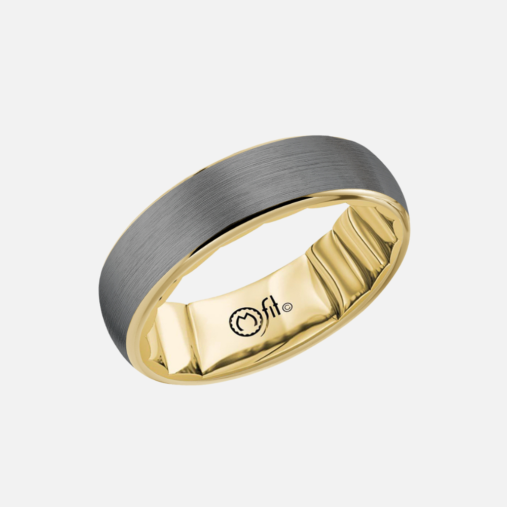 14K Yellow Gold and Tantalum Band