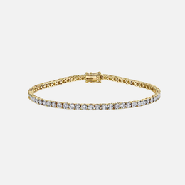Yellow Gold Diamond Line Tennis Bracelet