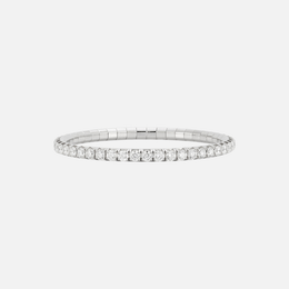 White Gold Stretch Diamond Tennis Bracelet