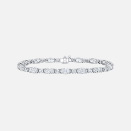 Moval and Round Diamond Tennis Bracelet