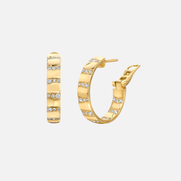 Alma Dos Rios Diamond Hoop Earrings