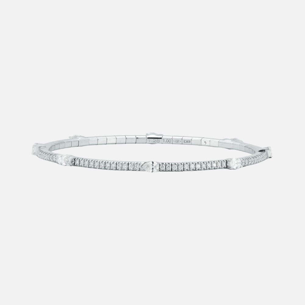 Demeglio Mixed-Shaped Diamond Stretch Tennis Bracelet