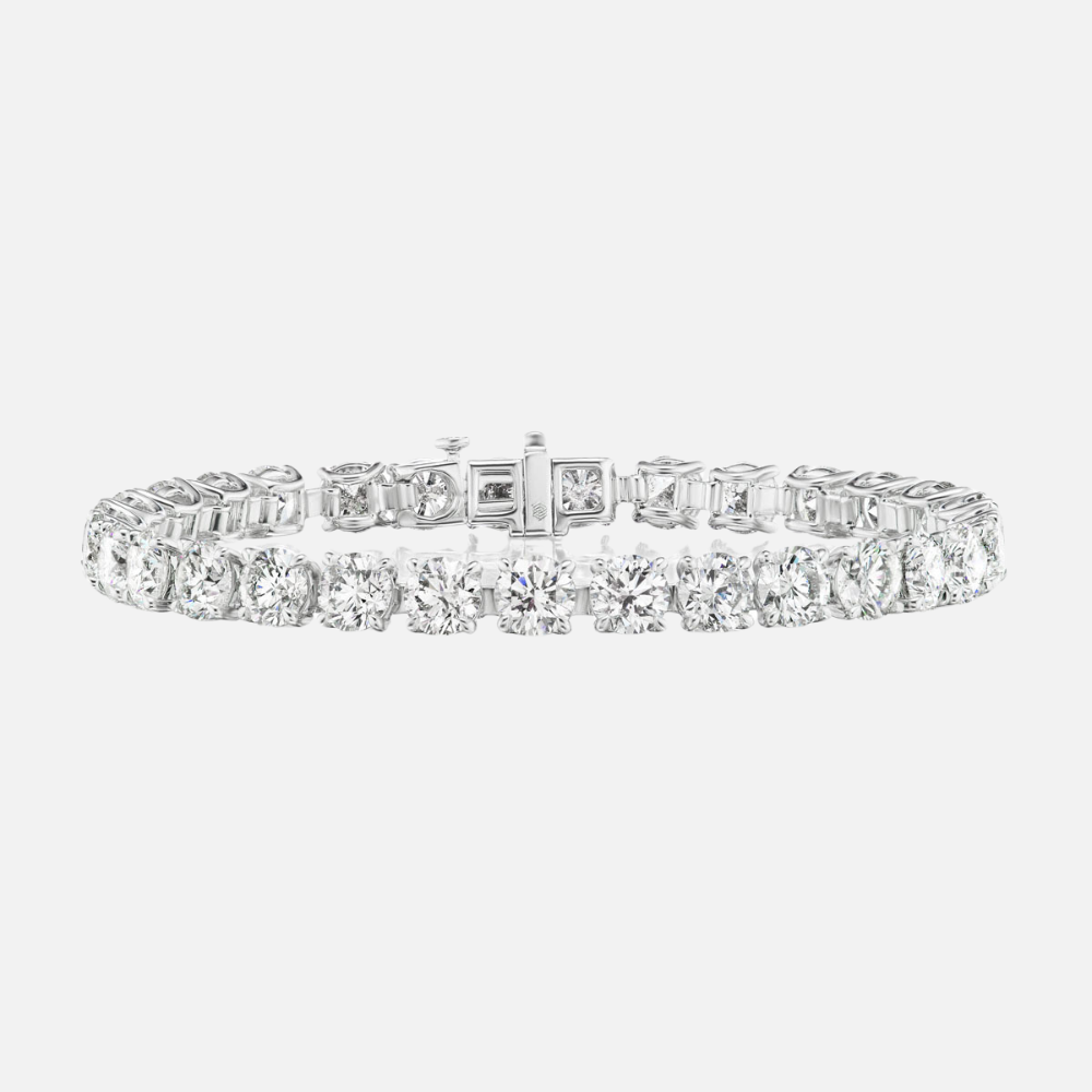 Round Diamond White Gold Tennis Bracelet