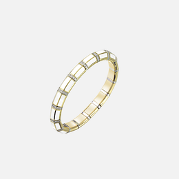 White Ceramic Diamond Expandable Bracelet