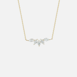 Five-Stone Marquise Diamond Fan Necklace