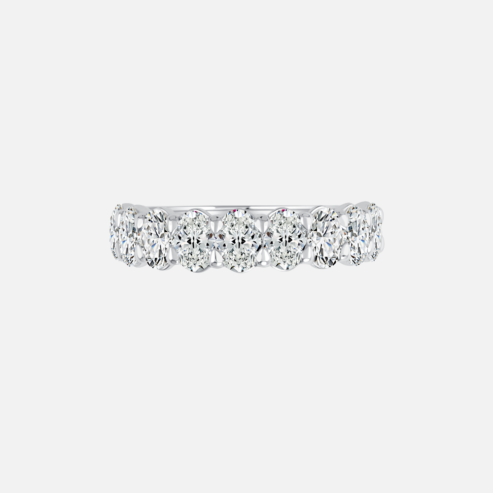 A. Jaffe Halfway Oval-Diamond Wedding Band