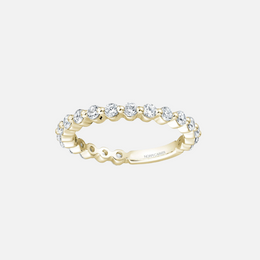 14k Yellow Gold Stackable Diamond Wedding Band
