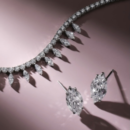 Marquise-Cut Diamond Platinum Studs