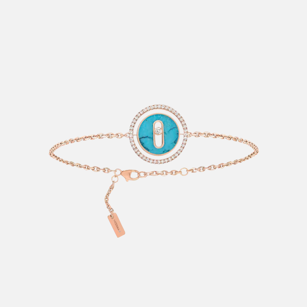 Messika Lucky Move Turquoise Rose Gold Diamond Bracelet