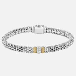 Single Station Diamond Caviar Bracelet