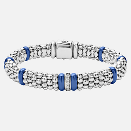 Ultramarine Single Station Diamond Caviar Bracelet