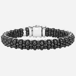 Black Ceramic Caviar Beaded Bracelet