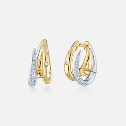 Orbit Diamond Double Hoop Earrings