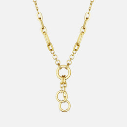 High Polish O Ring Necklace with Extenders