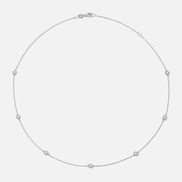 Honeycomb Bezel-Set Diamond 18" Necklace