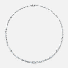 Mixed-Cut Diamond Tennis Necklace