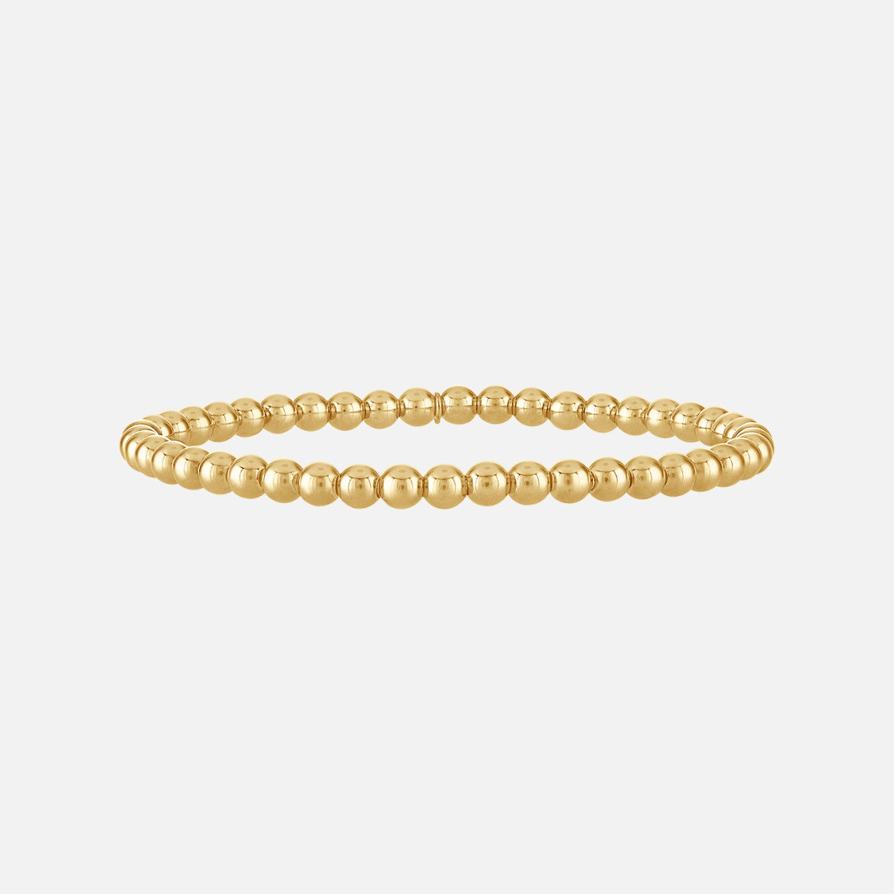 yellow gold Hulchi Belluni beaded stretch bracelet