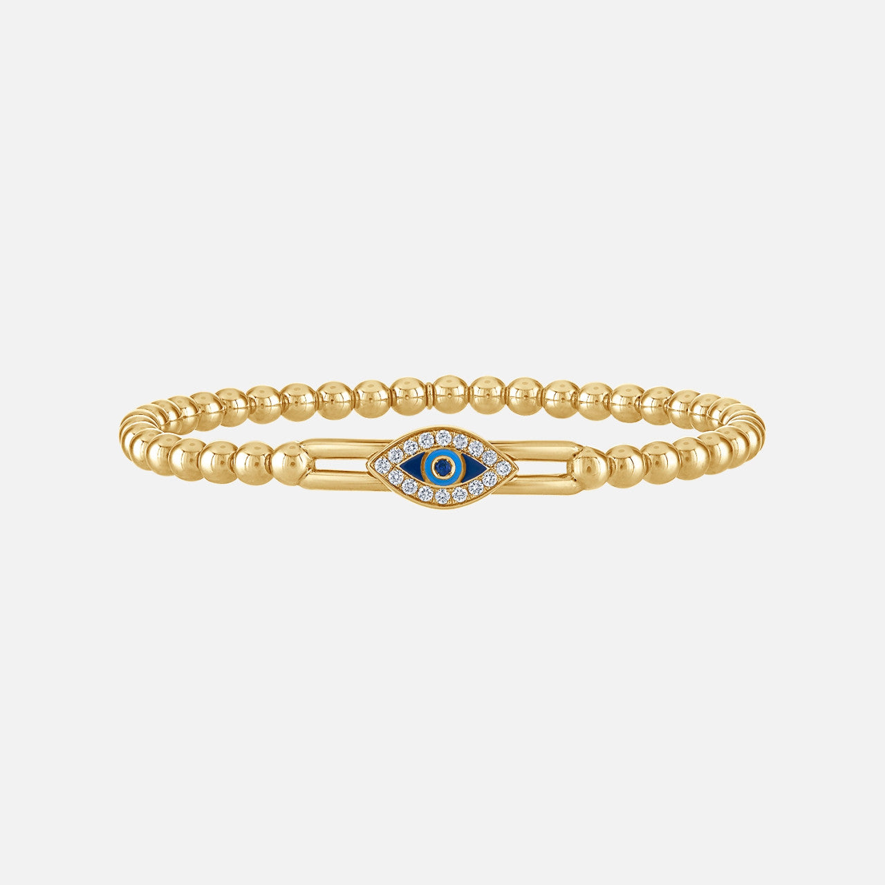 Hulchi Belluni evil eye beaded stretch bracelet