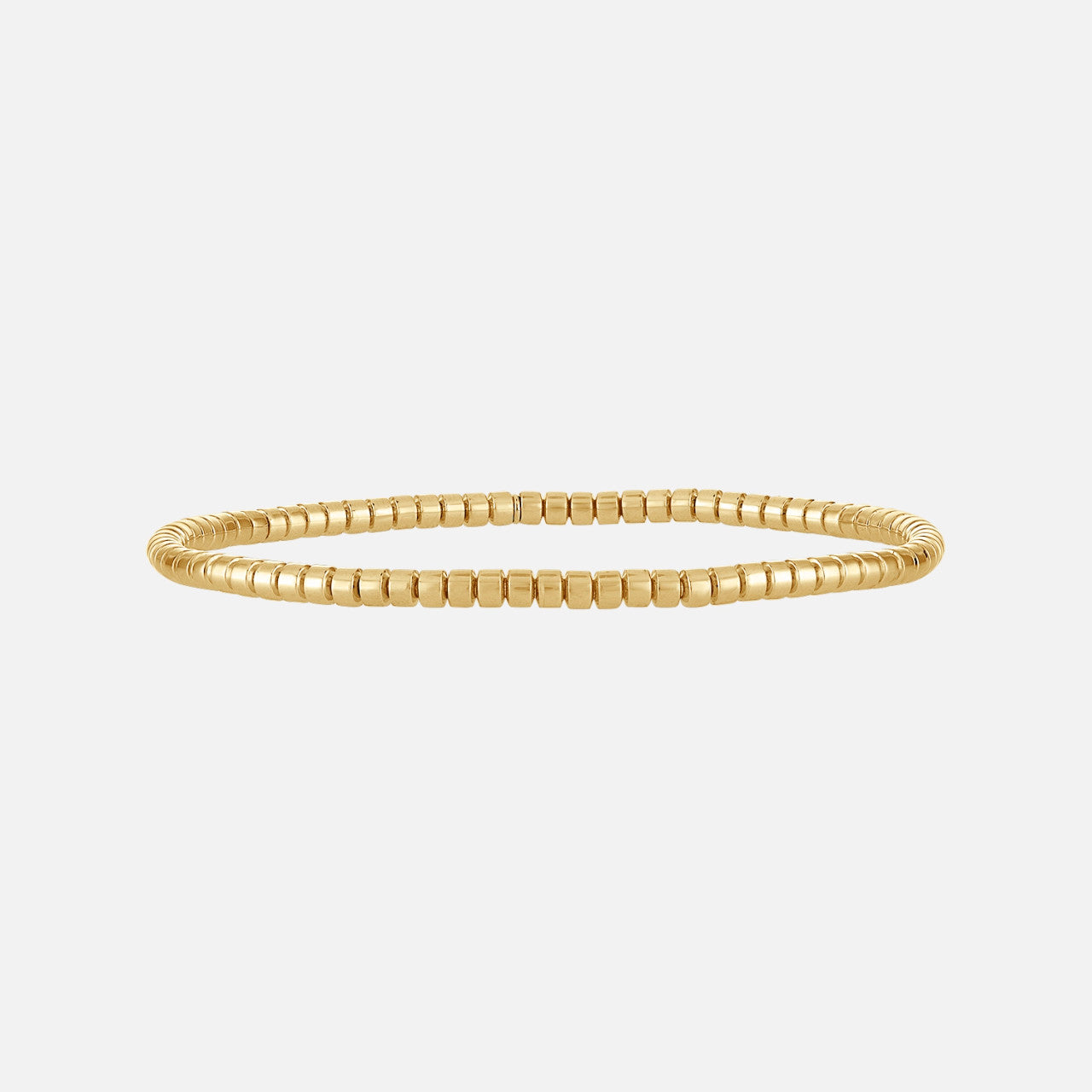 Square Beaded Stretch Bracelet in yellow gold from Hulchi Belluni