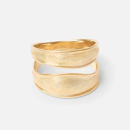 Gold Lunaria 2-Row Ring