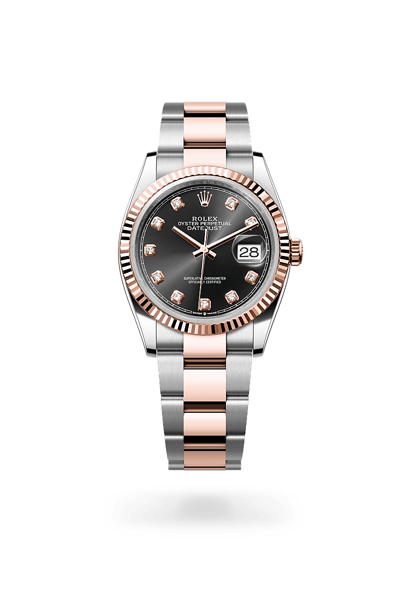 Rolex Datejust 36 in Everose Rolesor and Bright Black Dial, M126231-0020| Razny Jewelers