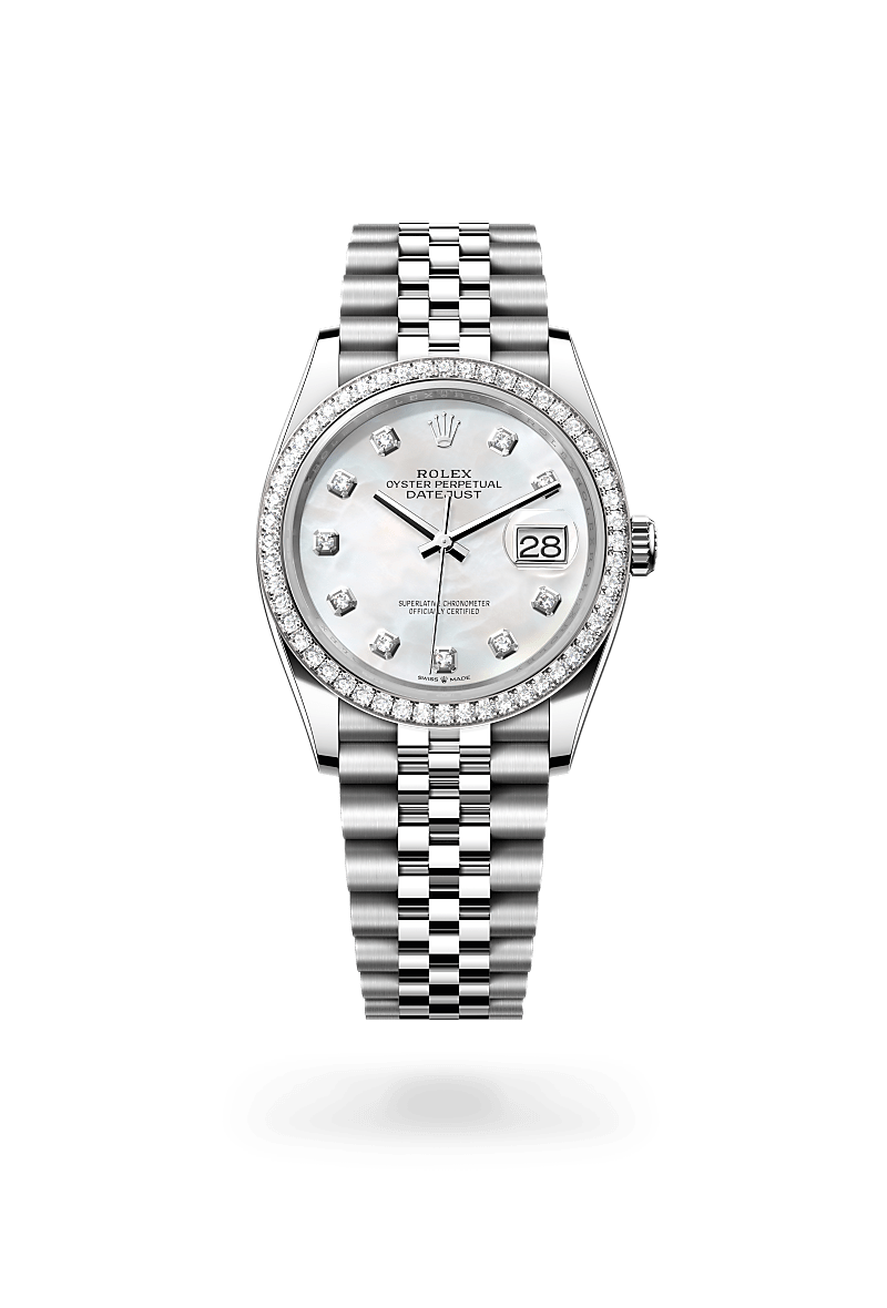 Rolex Datejust 36 in White Rolesor and White Mother-of-Pearl Dial Dial, M126284rbr-0011 | Razny Jewelers