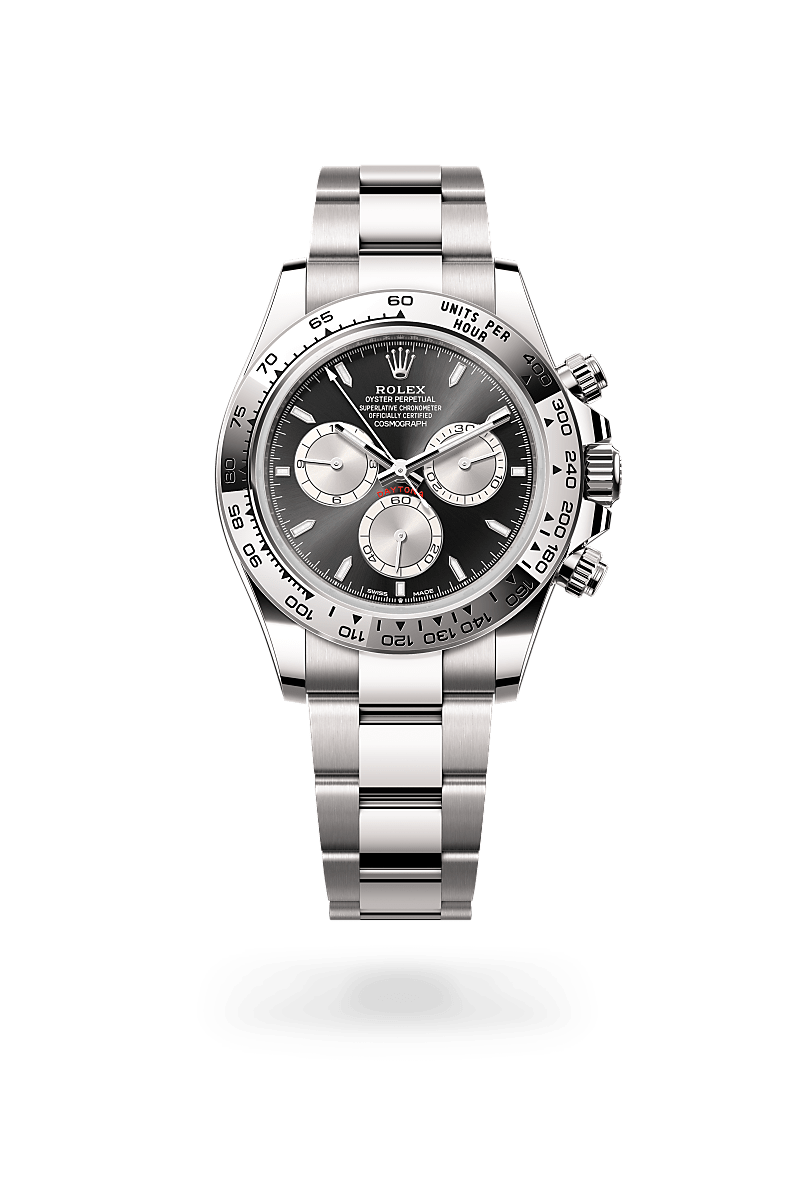 Rolex Cosmograph Daytona in White gold Bright black and steel Dial, M126509-0001 | Razny Jewelers
