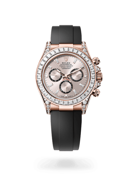 Rolex Cosmograph Daytona in Everose Gold andSundust, bright black counter rings set with diamonds Dial, M126535TBR-0002 | Razny Jewelers