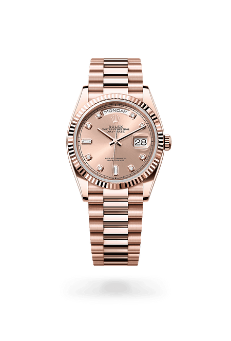 Rolex Day-Date 36 in Everose gold and RosÌ©-colour Dial, M128235-0009 | Razny Jewelers