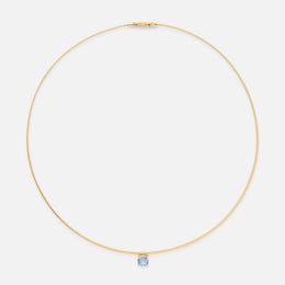 Masai Aquamarine & Gold Coil Necklace