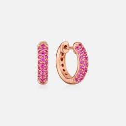 Moonlight Petite Ruby Huggie Earrings