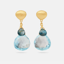Paradise Blue Topaz Drop Earrings