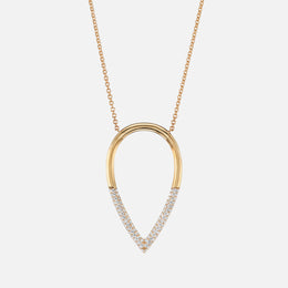 Diamond Pavé Open Teardrop Necklace