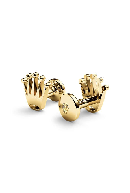 Rolex ‘Crown’ cufflinks in 18kt yellow gold, A1018 at Razny Jewelers