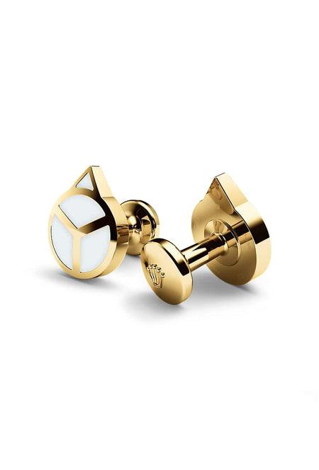 Rolex ‘Hand’ cufflinks in 18kt yellow gold, A1028 at Razny Jewelers