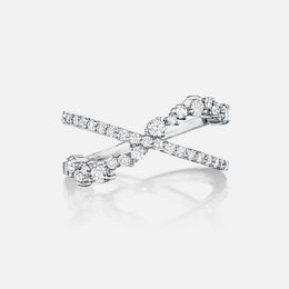 Stardust Criss-Cross Diamond Ring