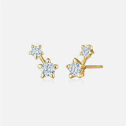 Starry Night Duo Diamond Stud Earrings